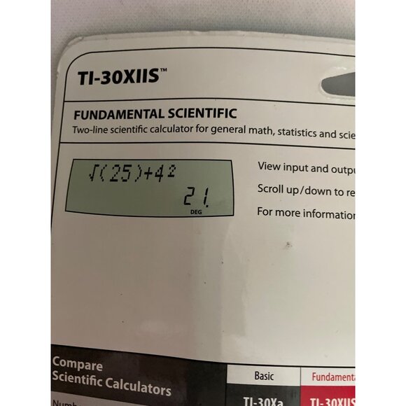 Texas Instruments TI-30XIIS Scientific Calculator Blue - Picture 5 of 7